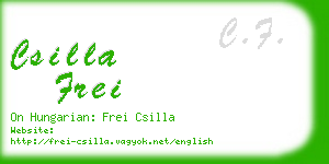 csilla frei business card